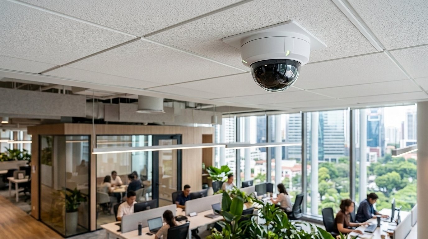 Edge AI CCTV Installation in Singapore Commercial Office